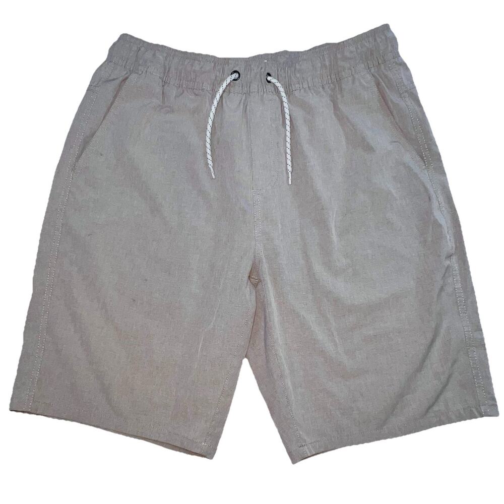 DepartWest Shorts Mens Size M 8" Beige Pull On Chino Elastic Waist Drawstring